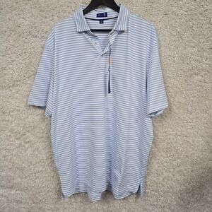 Stitch Golf Polo Shirt Mens XL Blue Orchid‎ Bleecker Stripe Nasdaq Dorsey Wright